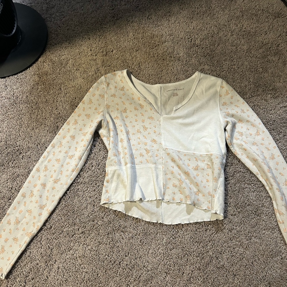 Women's Cream Long Sleeve Top